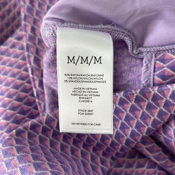 Cabi double breasted blazer. Size Medium, purple patterned - Picture 6 of 6